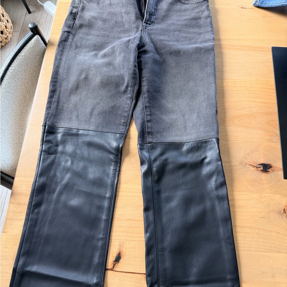 Two-Tone Black Pants